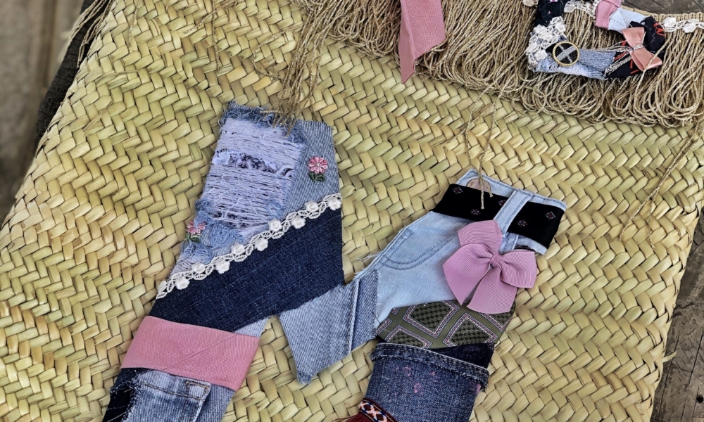 LA MIA BORSA DI PAGLIA PERSONALIZZATA CON MATERIALI DI RICICLO