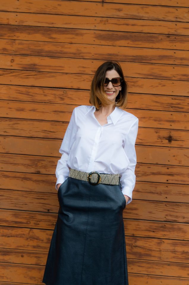 Gonna in Cotone Longuette con elastico con cintura con tasche | Gonne