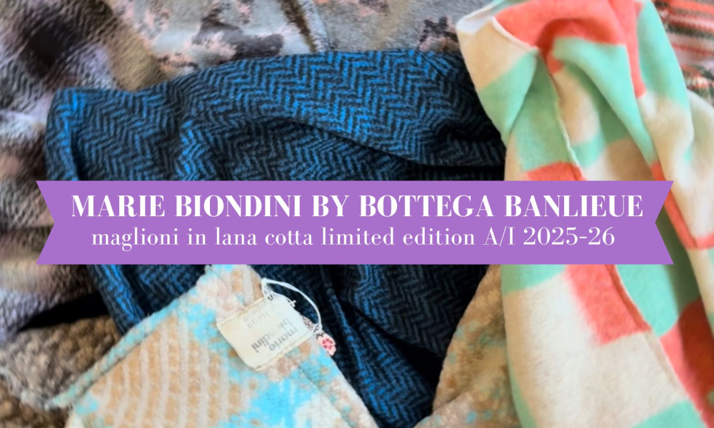 La nuova capsule Marie Biondini by Bottega Banlieue: maglioni in lana cotta limited edition A/I 2025–26