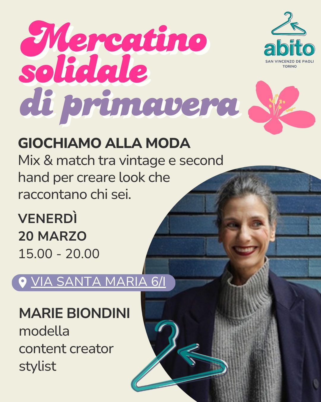 Marie Biondini coolhunter al Mercatino Solidale di primavera Progetto Abito Torino