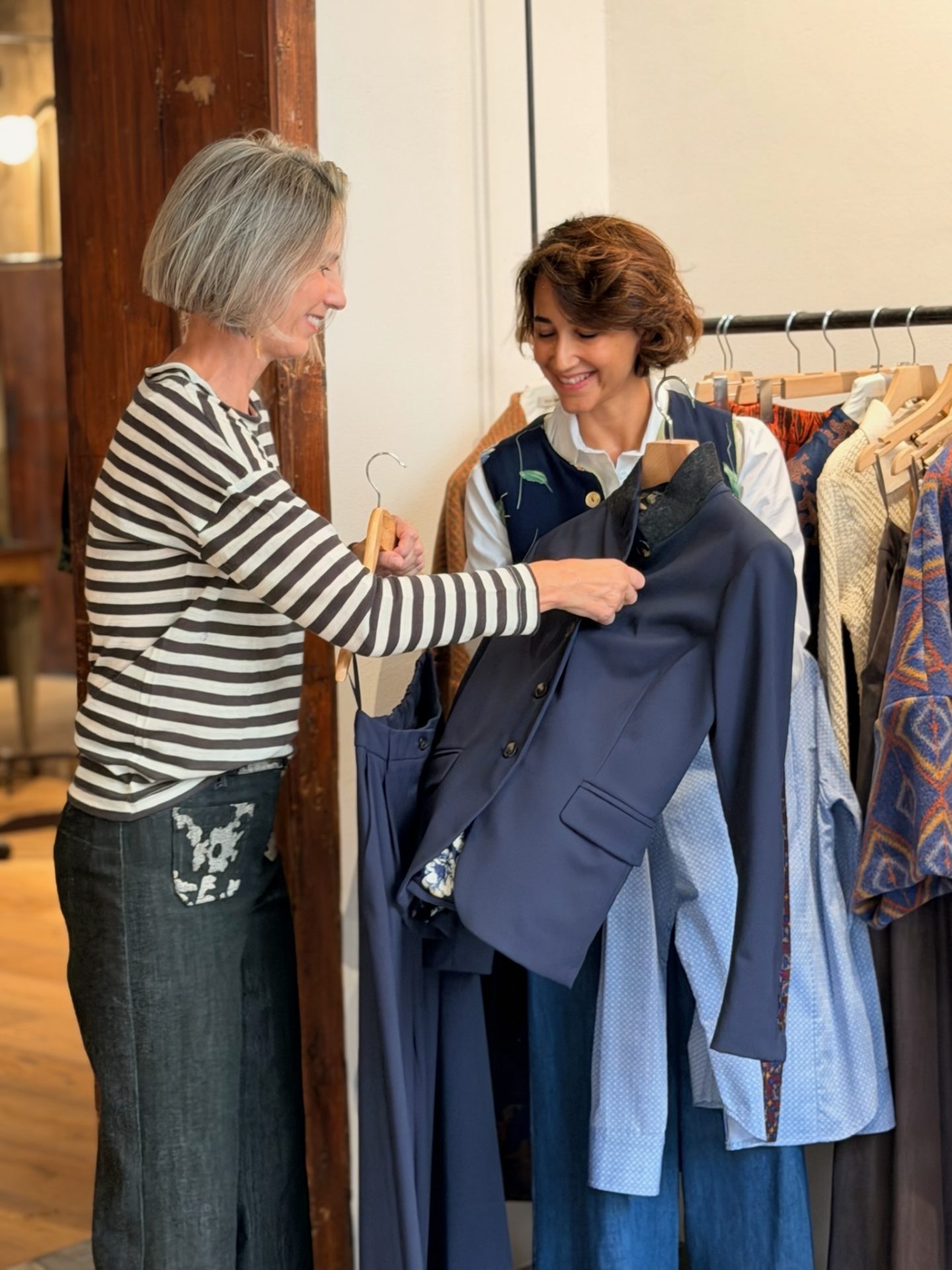 Marie Biondini prove di stile Blue Deep store a Milano